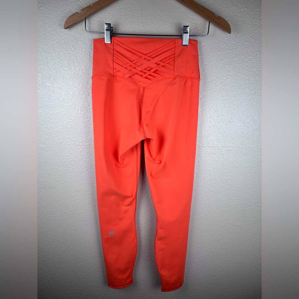 Fabletics PowerHold Neon Coral Leggings XS 7/8 - Picture 3 of 9